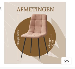 4x Eetkamerstoel , Huistuindesign, Bruin